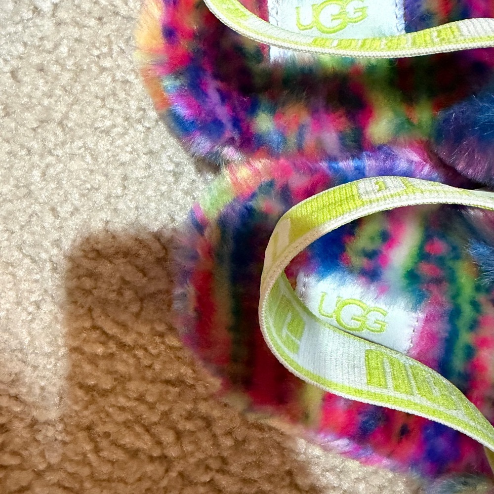 UGG Multicolor Furry Slippers - Picture 4 of 5
